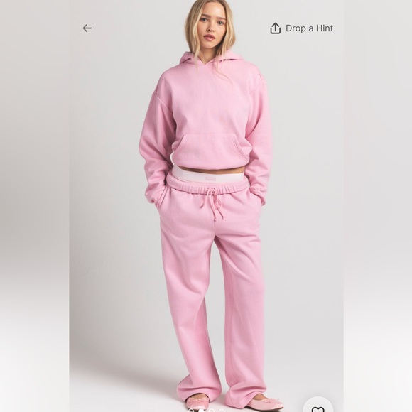 SKIMS Pants - SKIMS Cotton Fleece Classic Straight Leg Pant in Halite